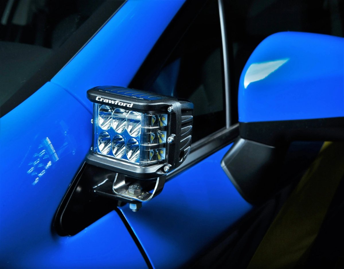 2018 - 2023 Subaru Crosstrek Mirror Light Pod Brackets Crawford Performance - Crawford Performance