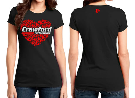 Crawford Performance Ladies Heart T-Shirt.