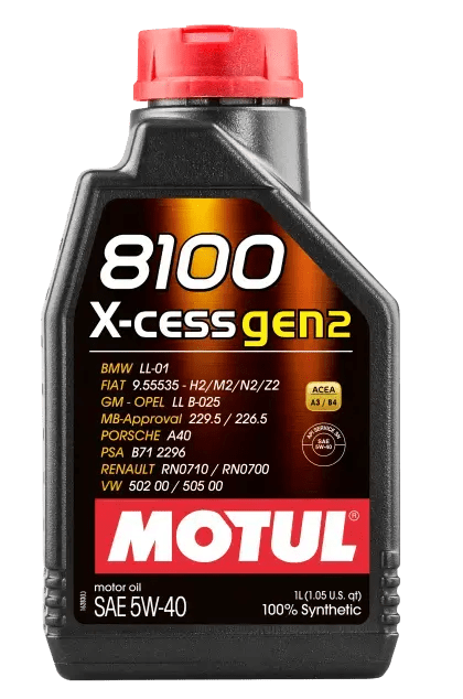 MOTUL Motor Oil 8100 X - cess Gen 2 5W40 1 LITER - Crawford Performance