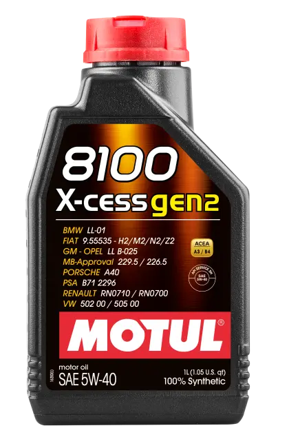 MOTUL Motor Oil 8100 X-cess Gen 2 5W40 (1 LITER).