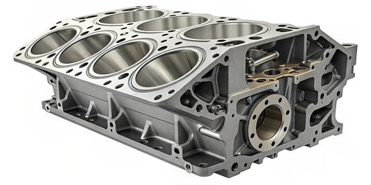 Forged FA20 short block with upgraded internal components in an open deck design.