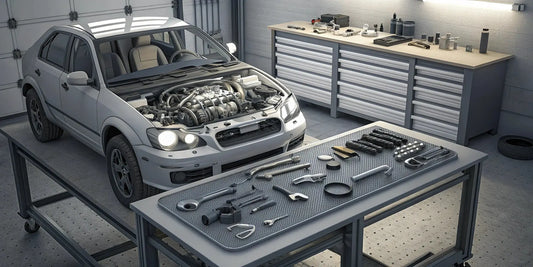 How to rebuild a Subaru engine with all the necessary tools and parts laid out.