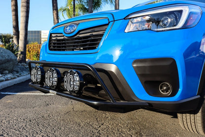 Crawford steel front brush guard bumper with LED light kit for 2019-2024 Subaru Forester