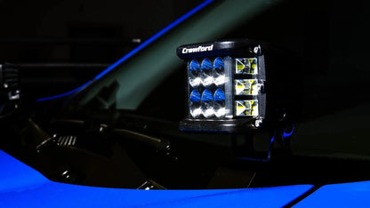 Crawford hood-mounted LED light pod kit for 2019-2024 Subaru Forester