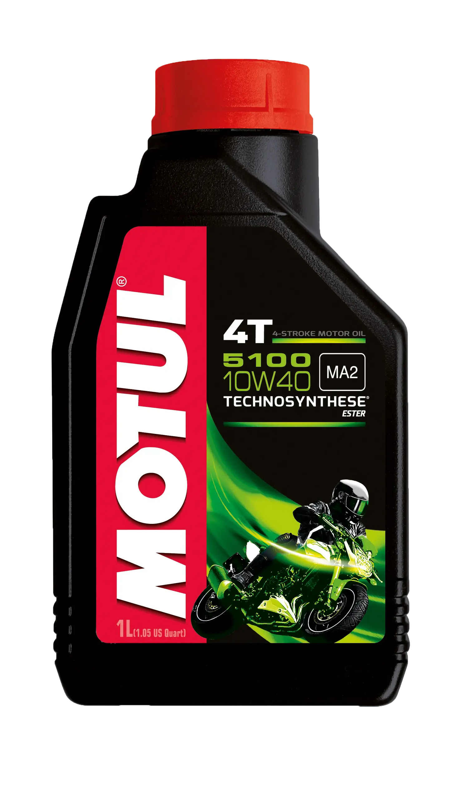 MOTUL Engine Break-In Oil: 5100 4T 10W40 (1 LITER).