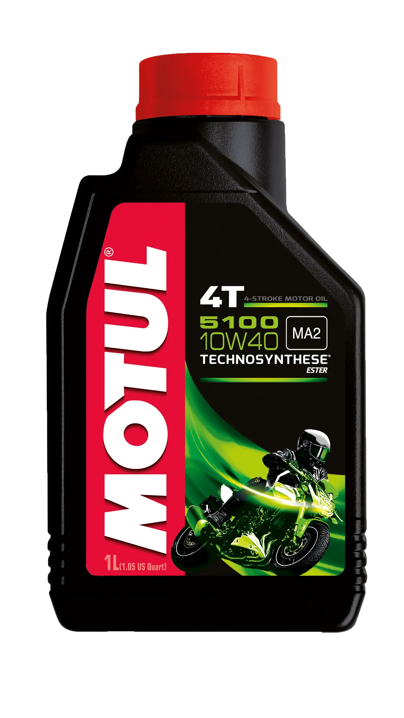 MOTUL Engine Break-In Oil: 5100 4T 10W40 (1 LITER).