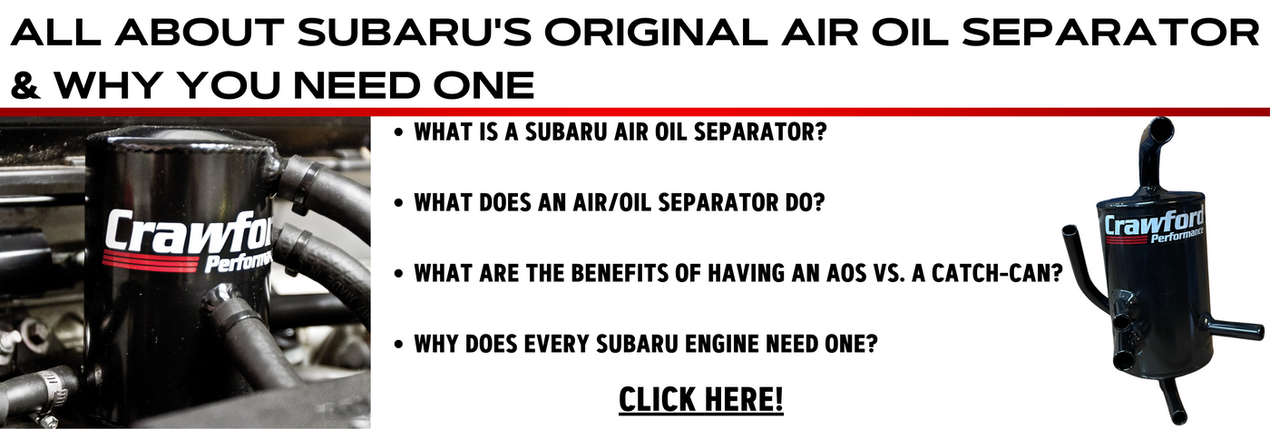 Crawford Performance Subaru Air Oil Separator AOS 