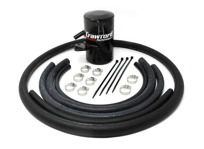 Crawford V3 dual-chamber air oil separator kit for 2014-2018 Subaru Forester XT with top mount intercooler
